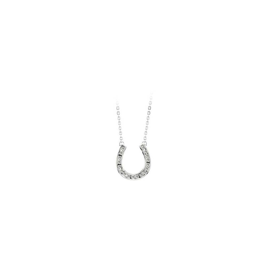 Kelly Herd Contemporary Pave Horseshoe Necklace
