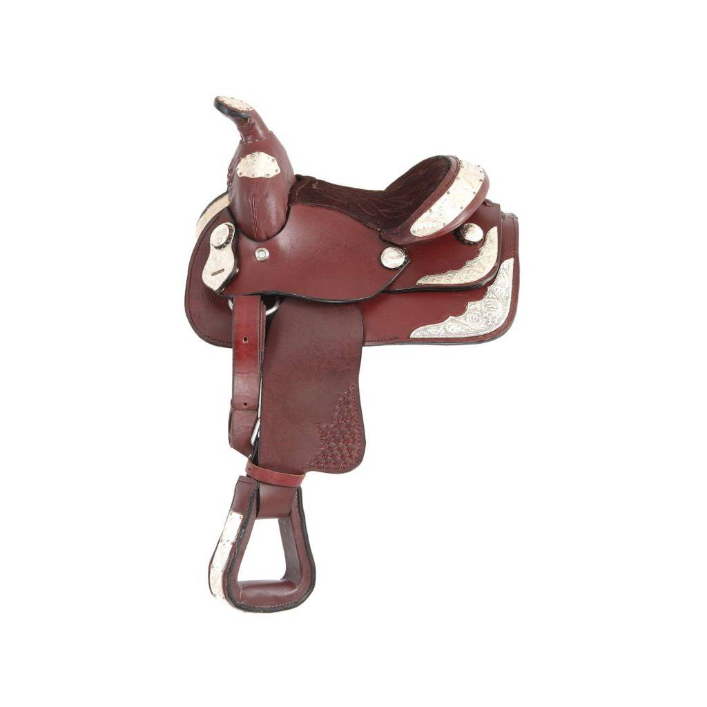 King Series Miniature Western Show Saddle with Silver