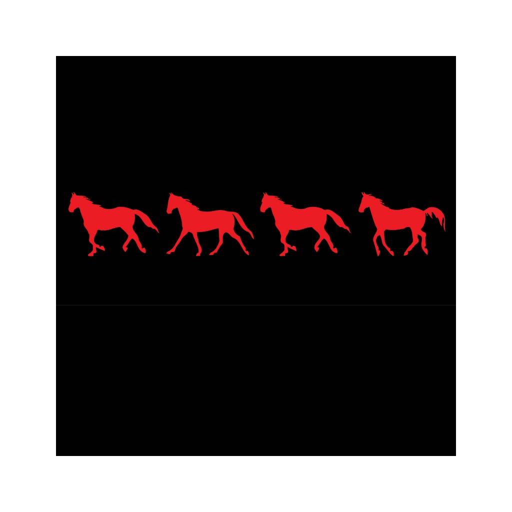 Reflective Trailer Decal - Running Horses