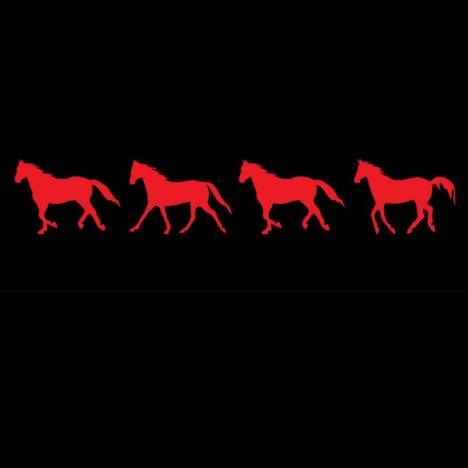 Reflective Trailer Decal - Running Horses