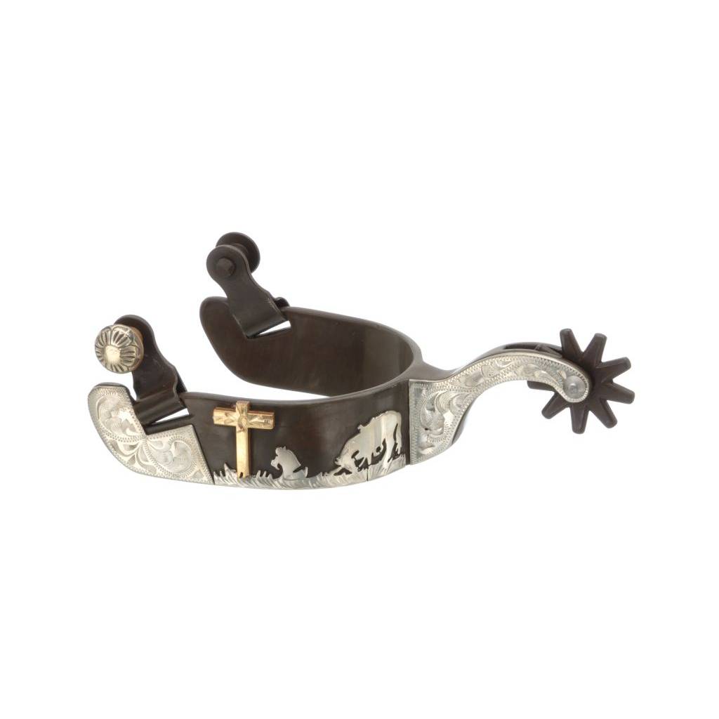 Kelly Silver Star Praying Cowboy Spurs