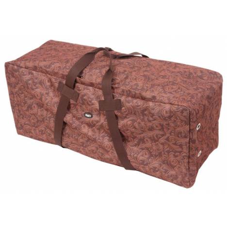 Tough1 Heavy Denier Hay Bale Protector/Carrier - Tooled Leather Print