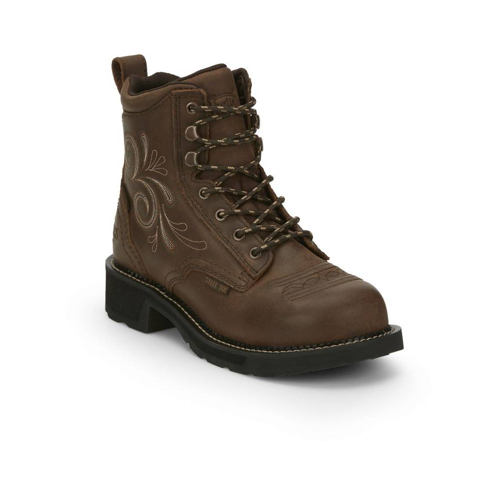 Justin Ladies Gypsy Katerina WP Steel Work Boots 8