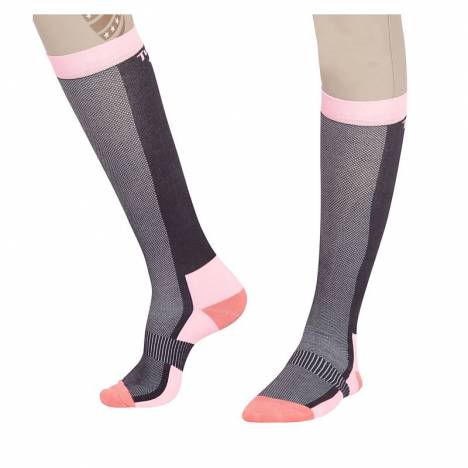 Tuffrider Ventilated Neon Knee Socks - Ladies