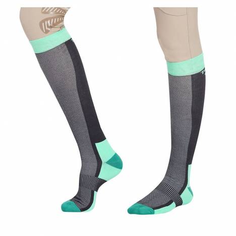 Tuffrider Ventilated Neon Knee Socks - Ladies