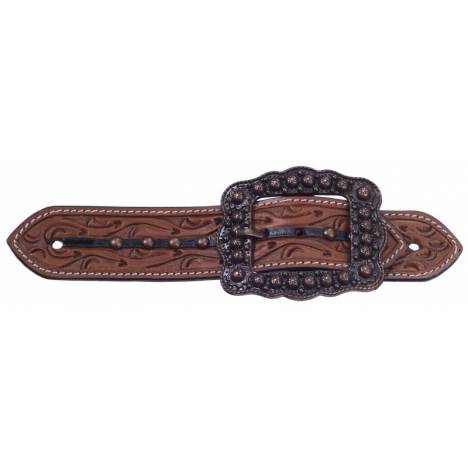 Silver Royal Cooper Belt Buckle Bling Spur Straps