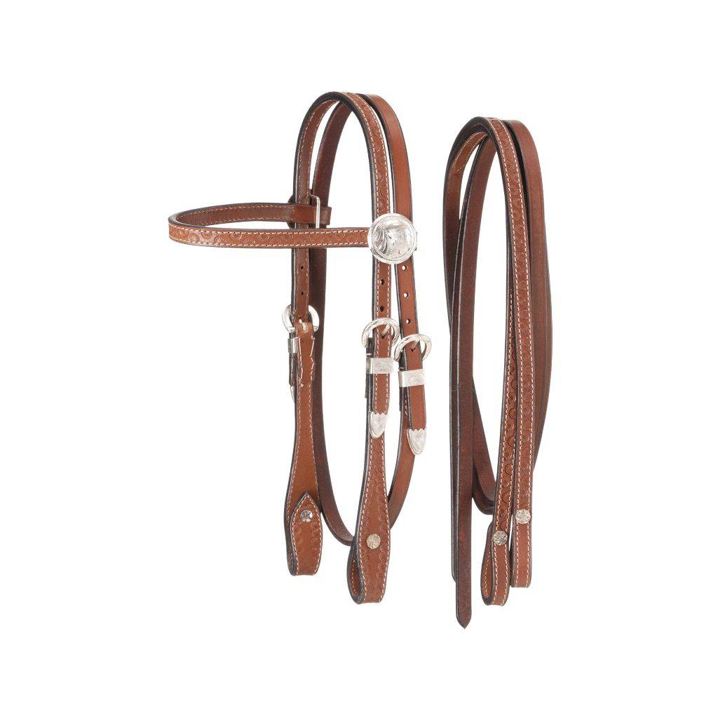 King Series Miniature Browband Headstall with Silver