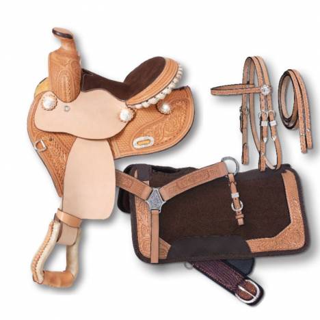 Tough-1 Miniature Mae 4 Piece Barrel Saddle Package