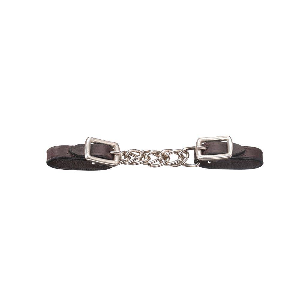 Tough-1 Miniature Leather Flat Chain Curb Strap