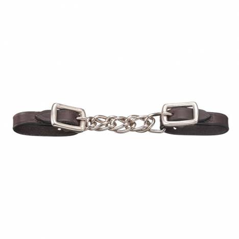 Tough-1 Miniature Leather Flat Chain Curb Strap