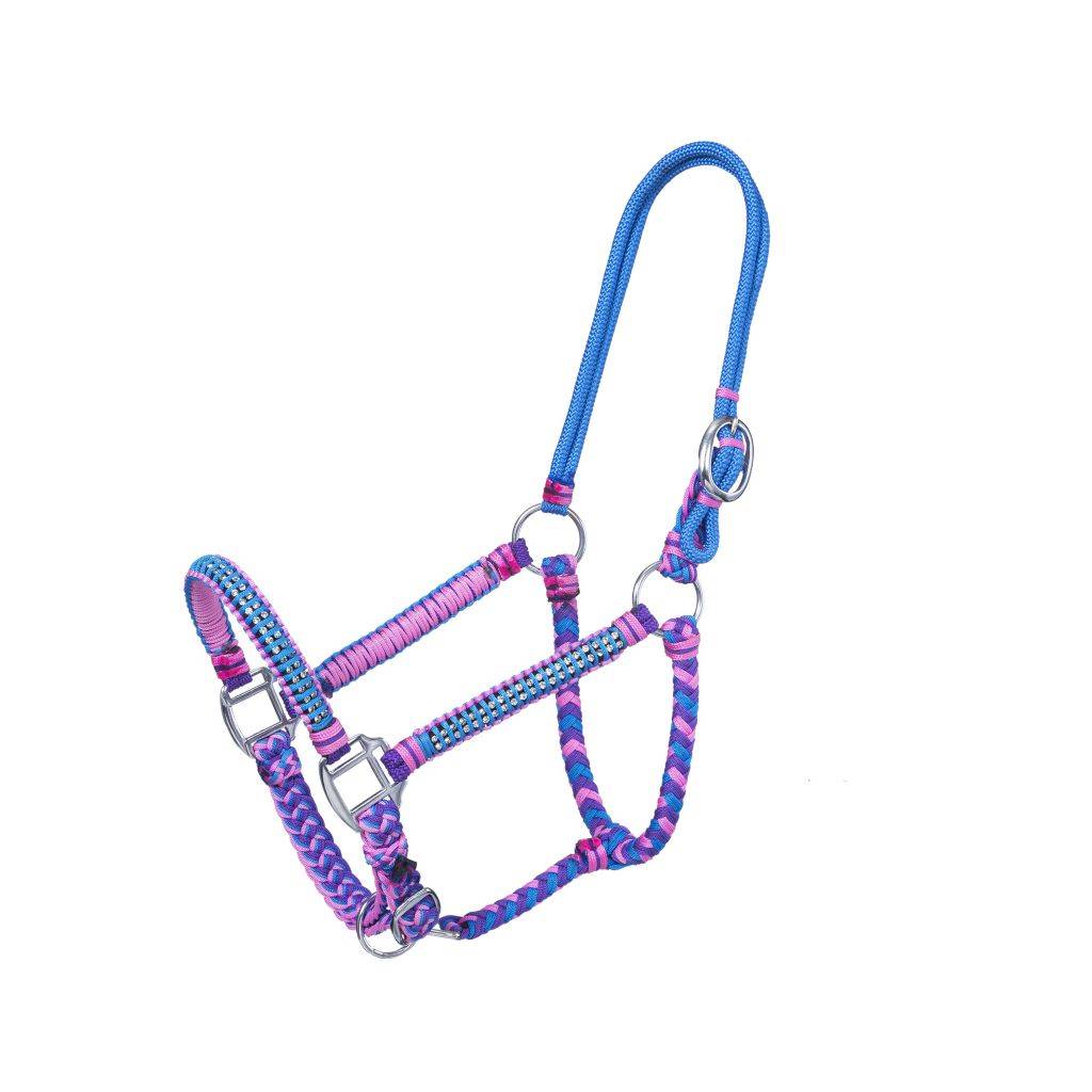 Tough 1 Mini Rope/Braid Halter with Stone