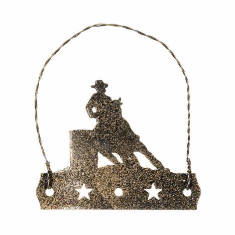 Tough-1 Equine Motif Ornament With Glitter Finish - Barrel Racer