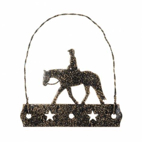 Tough-1 Equine Motif Ornament With Glitter Finish - Western Pleasure