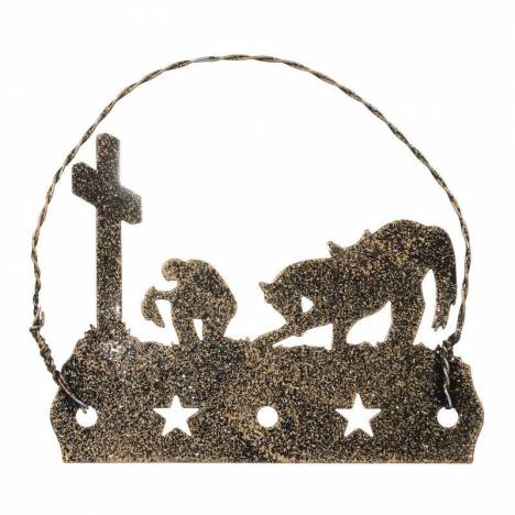 Tough-1 Equine Motif Ornament With Glitter Finish - Cowboy Prayer