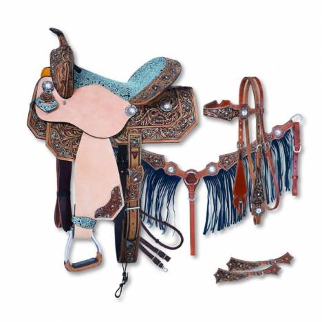 Silver Royal Skylar Barrel Saddle 5 Piece Package