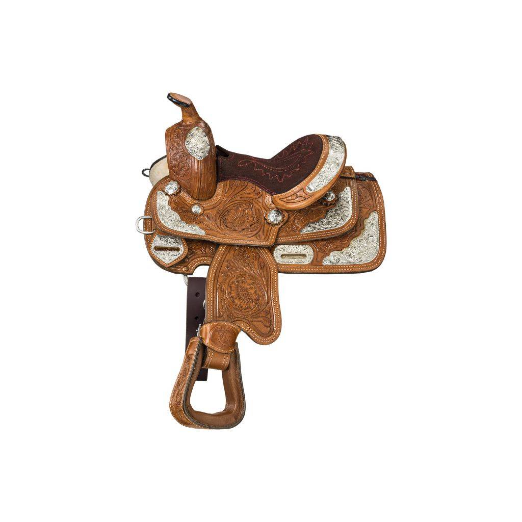 Tough-1 Miniature Mccoy Trail Saddle With Silver Package