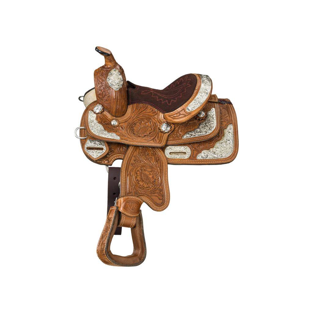 Tough-1 Miniature Mccoy Trail Saddle With Silver Accents