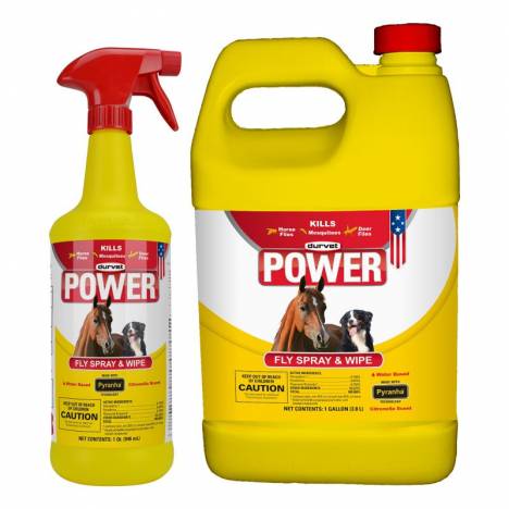 Durvet Power Fly Spray And Wipe For Horses