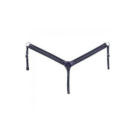 Tough1 Nylon Leather Breast Collar with Overlay