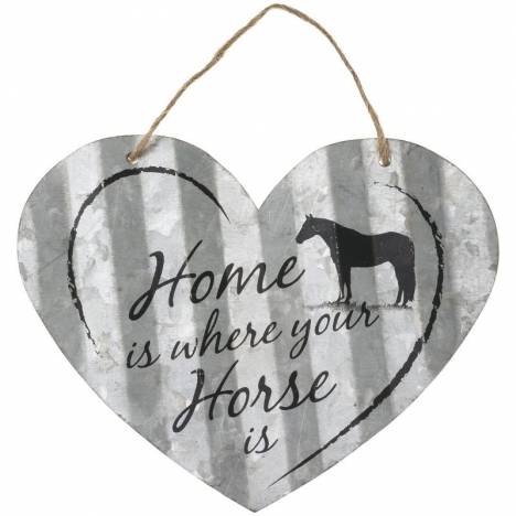 Heart Sign 20" - Home Is Where Horse