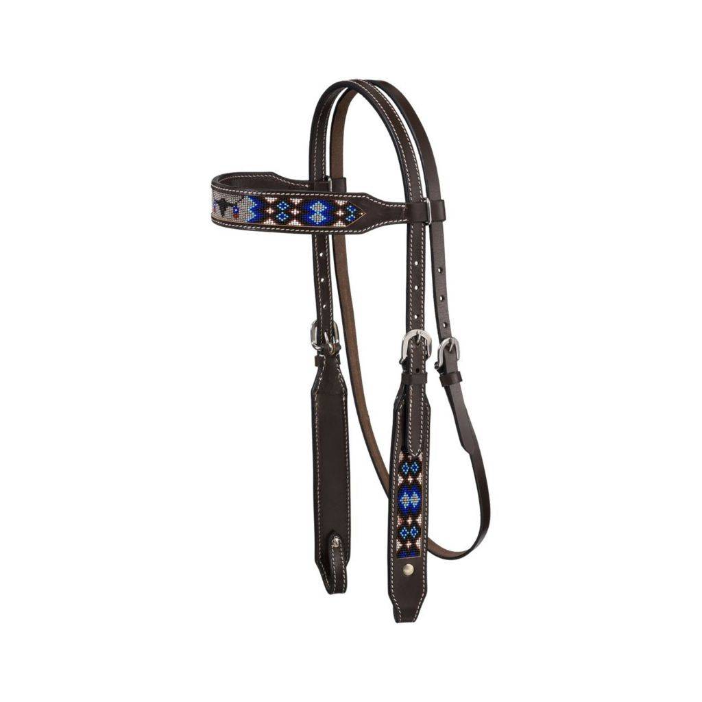 Tough-1 Beaded Longhorn Brow Headstall
