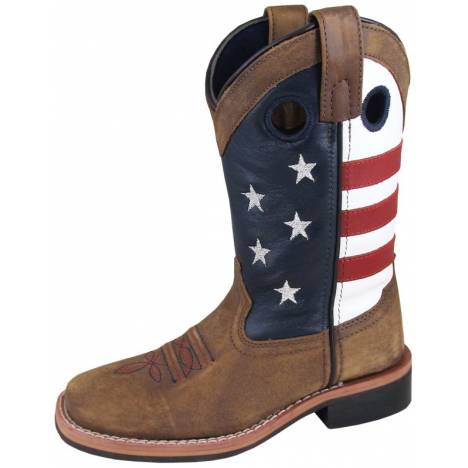 Smoky Mountain Youth Stars and Stripes Leather Western Boots