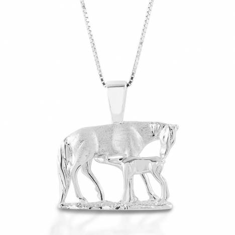 Kelly Herd Small Stone Base Oxbow Stirrup Necklace - Sterling Silver