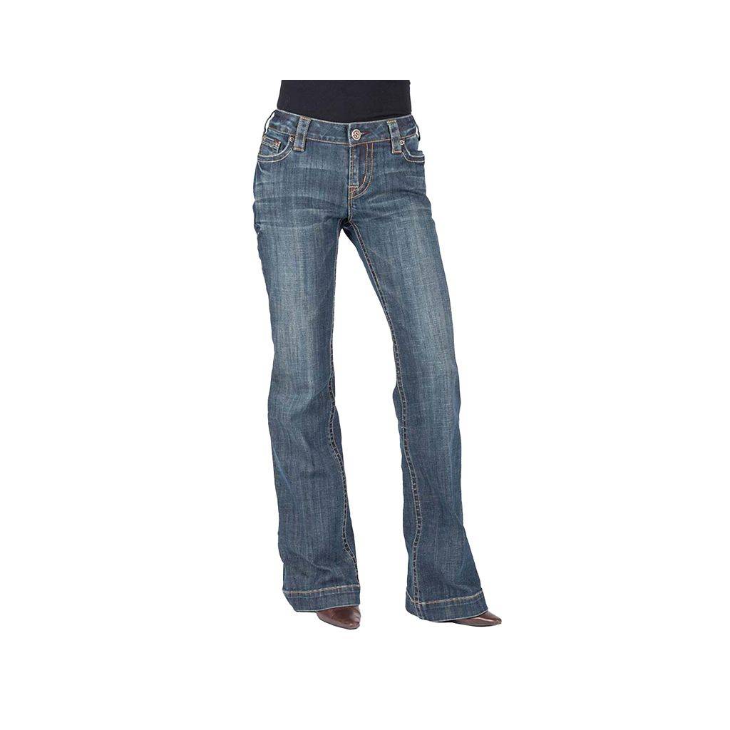 Stetson Ladies 214 Trouser Fit Stitched Circle Open Pocket Jeans