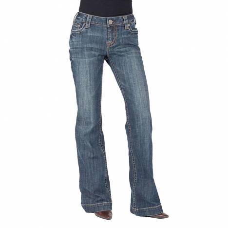 Stetson Ladies 214 Trouser Fit Stitched Circle Open Pocket Jeans