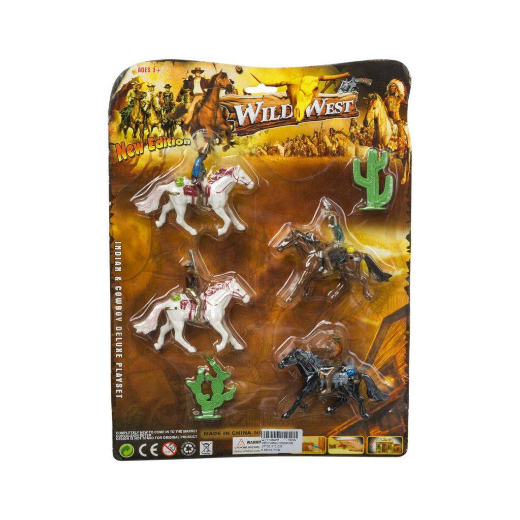 Gift Corral Wild West Cowboy & Indian Deluxe Playset