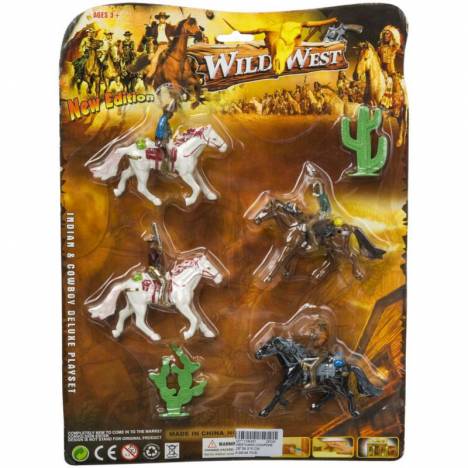 Gift Corral Wild West Cowboy & Indian Deluxe Playset