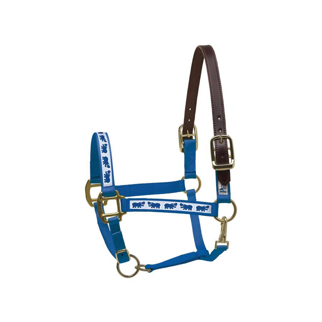 Perri's Leather Ribbon Safety Mini Halter - Hippos