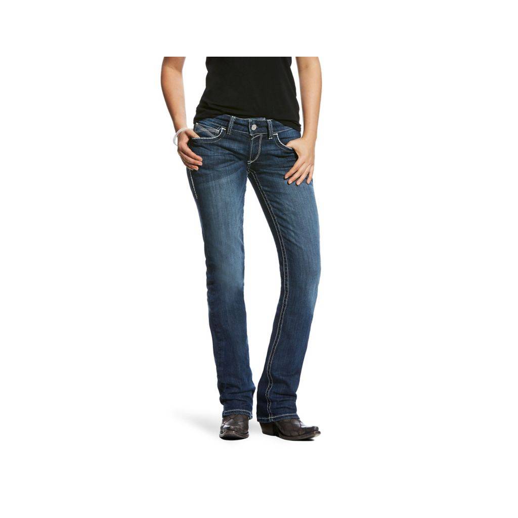 Ariat Ladies R.E.A.L. Mid Rise Stretch Ivy Stackable Straight Leg Jeans