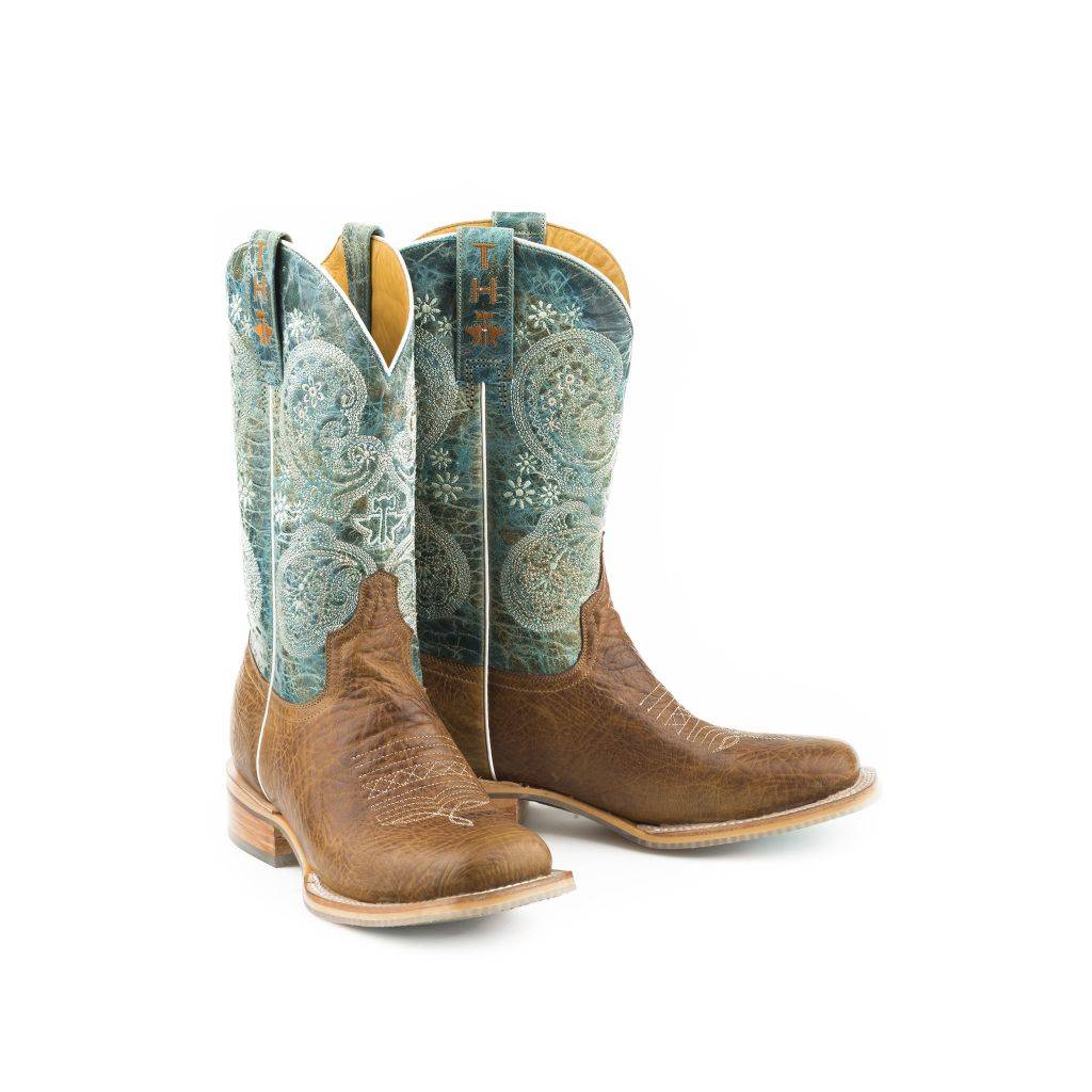 Tin Haul Ladies Boots - Yee-Haw With Paisley Calf Sole