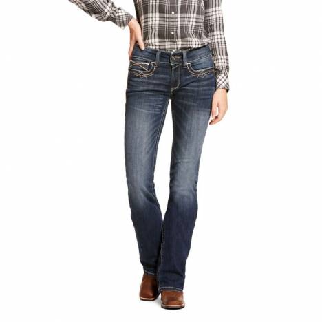 Ariat Ladies R.E.A.L. Mid Rise Stretch Entwined Boot Cut Jeans