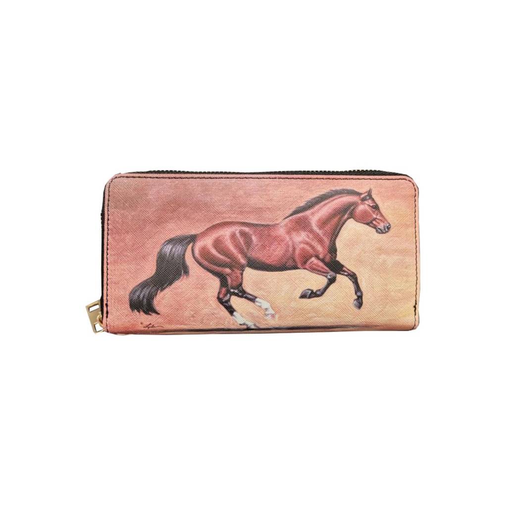 AWST Int'l "Lila" Bay Horse Clutch Wallet