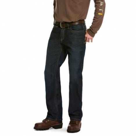 Ariat Mens Rebar M4 Relaxed DuraStretch Edge Stackable Straight Leg Jeans