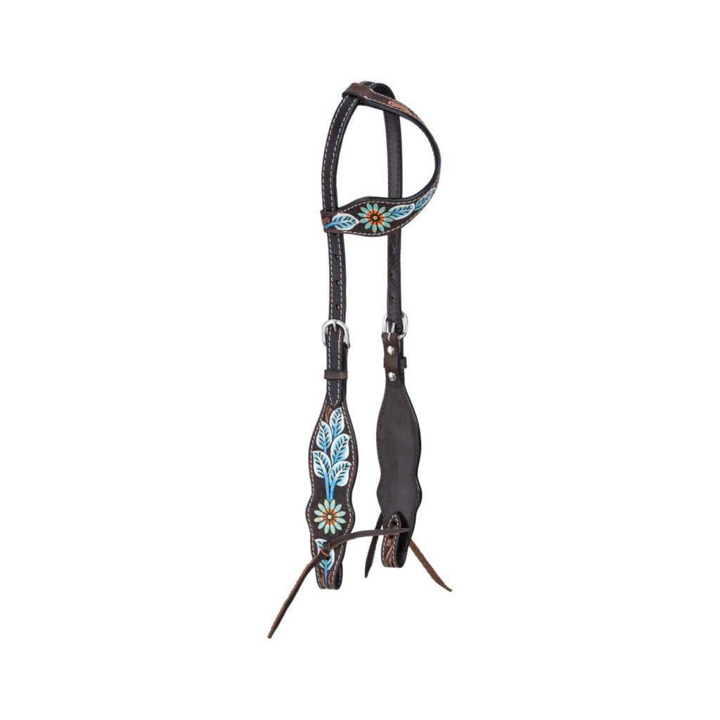 Tough1 Vintage Floral Single Ear Headstall