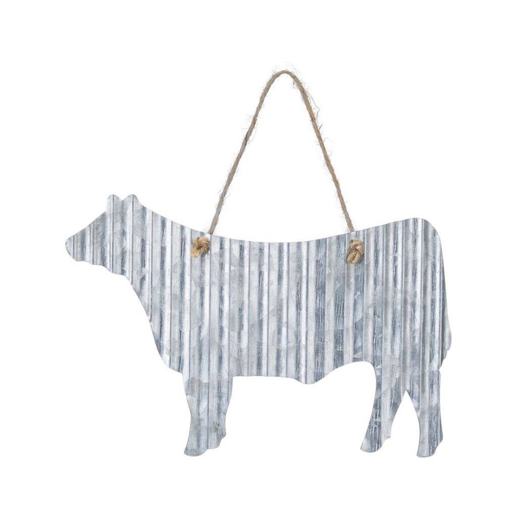 Gift Corral Corrugated Metal Steer Sign