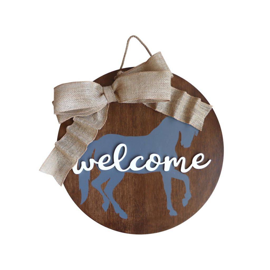 Welcome Horse Door Hanger