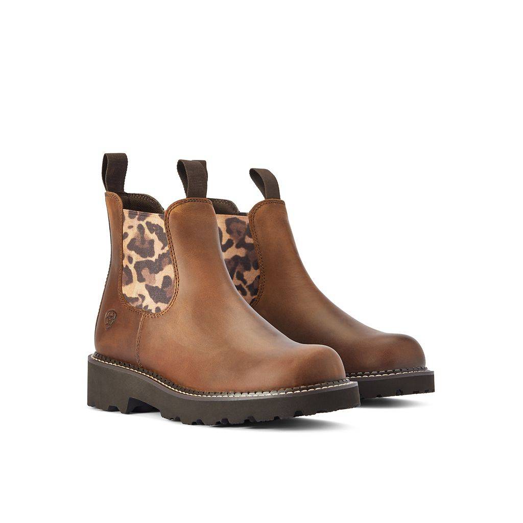 Ariat Ladies Fatbaby Twin Gore Boot 10 Leopard