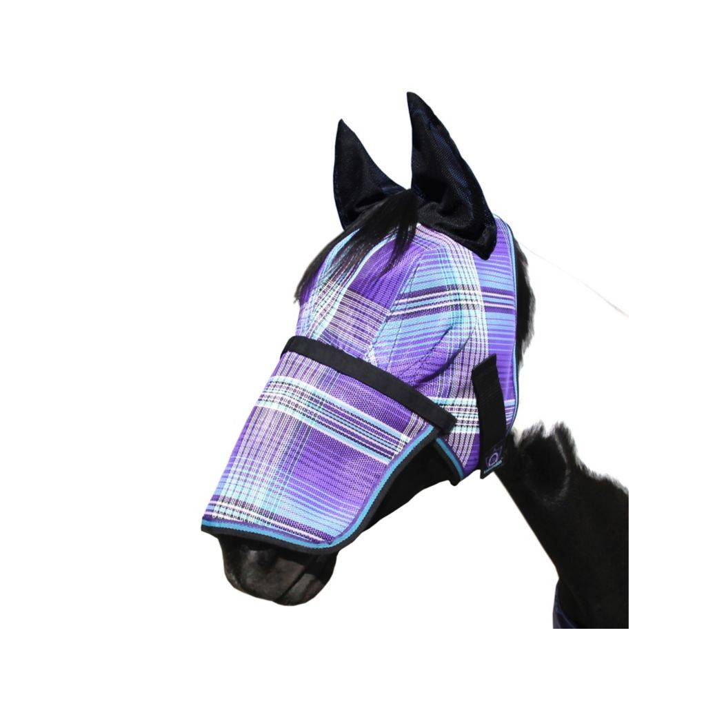 Kensington 73% UV Fly Mask with Removable Nose - Soft Mesh Ears & Forelock Opening