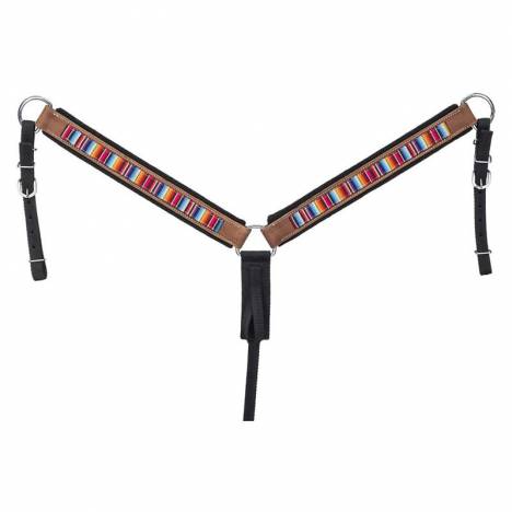 Tough1 Leather Print Web Overlay Breastcollar
