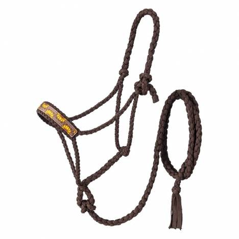 Tough1 Tooled Overlay Mule Tape Halter with Lead
