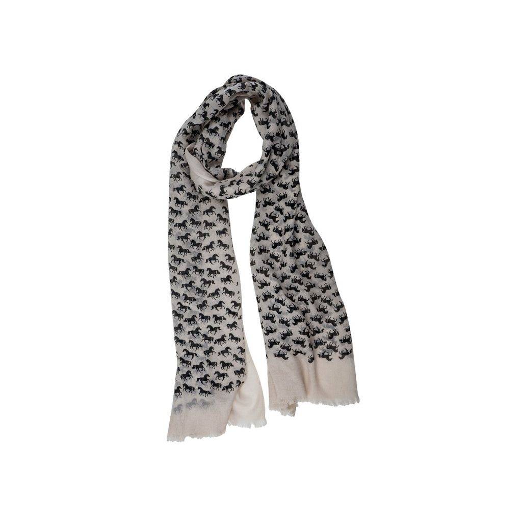 AWST Int'l Lila Horse Silhouettes Scarf