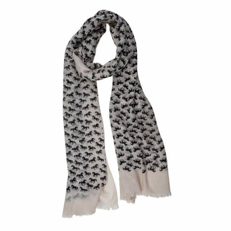 AWST Int'l Lila Horse Silhouettes Scarf