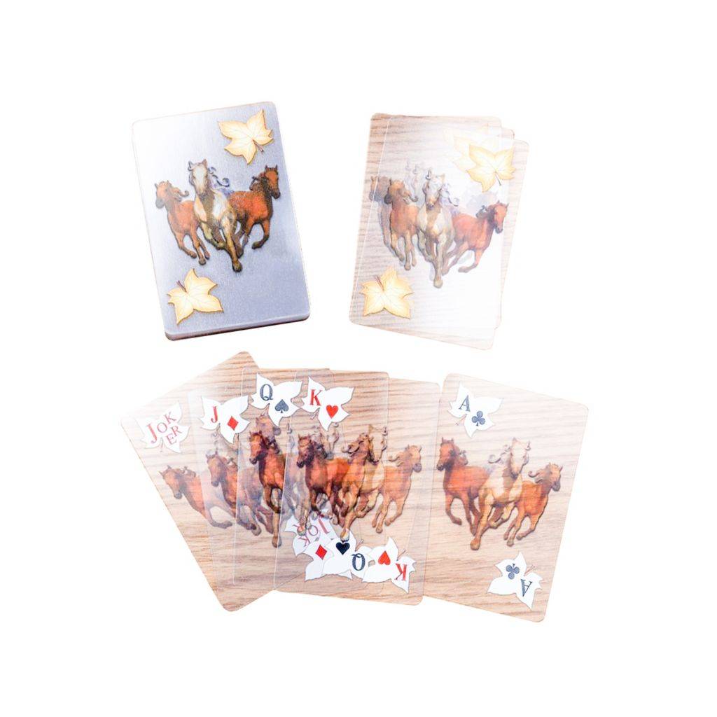 Gift Corral Transparent Horse Playing Cards