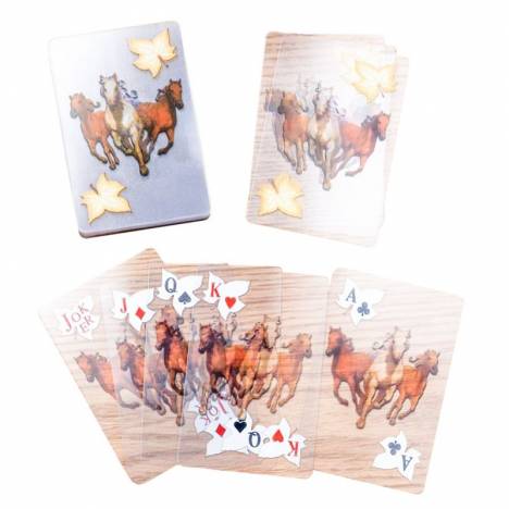 Gift Corral Transparent Horse Playing Cards