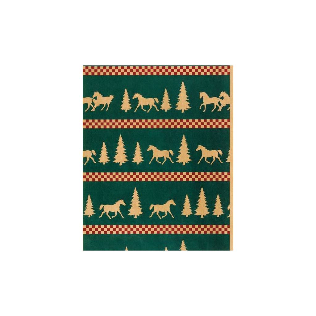 Horseshoe Gift Packaging Forest Frolic Holiday Horse Wrapping Paper