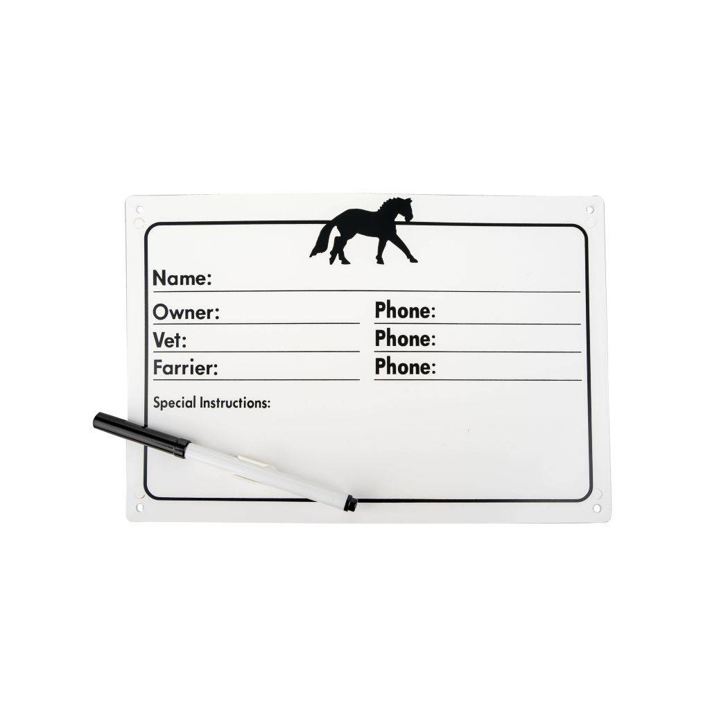 Gatsby Horse Name Plate with White Board